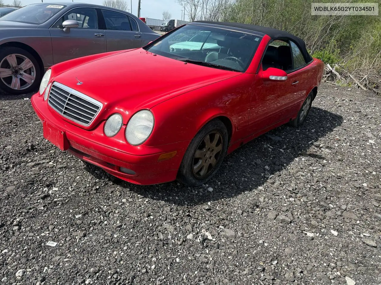 2000 Mercedes-Benz Clk 320 VIN: WDBLK65G2YT034501 Lot: 51655956