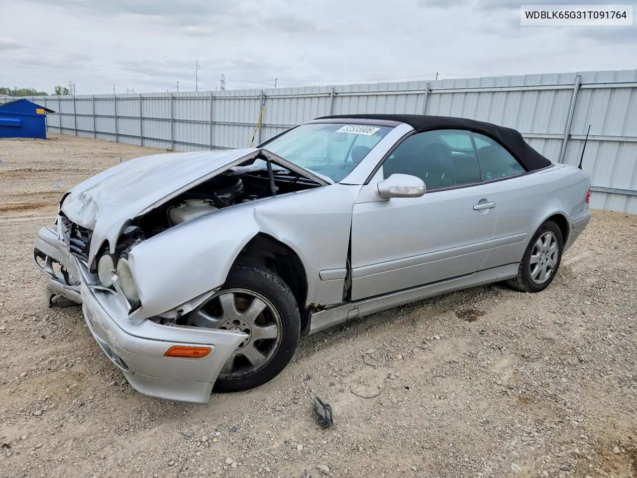 2001 Mercedes-Benz Clk 320 VIN: WDBLK65G31T091764 Lot: 52535906