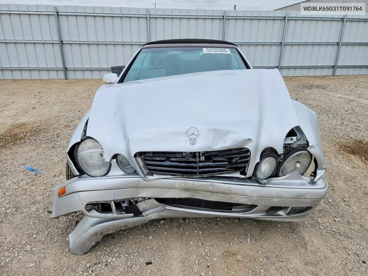 2001 Mercedes-Benz Clk 320 VIN: WDBLK65G31T091764 Lot: 52535906