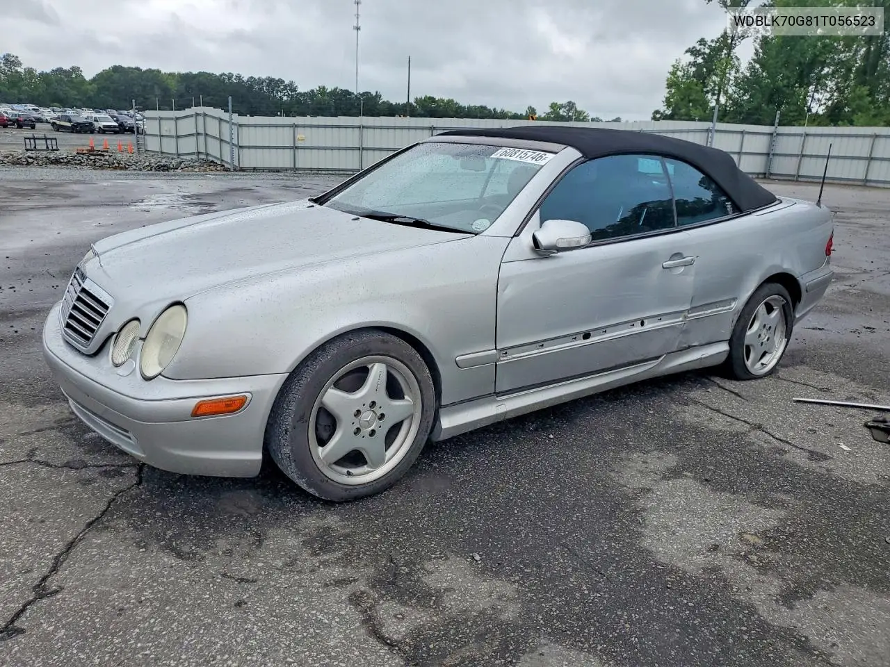 2001 Mercedes-Benz Clk 430 VIN: WDBLK70G81T056523 Lot: 60815746