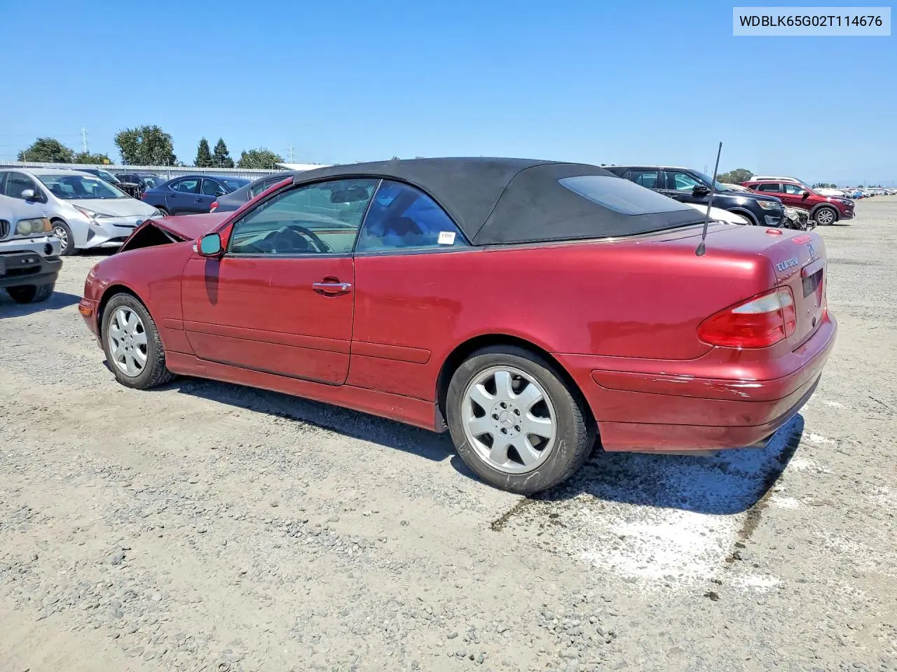 2002 Mercedes-Benz Clk 320 VIN: WDBLK65G02T114676 Lot: 58751536