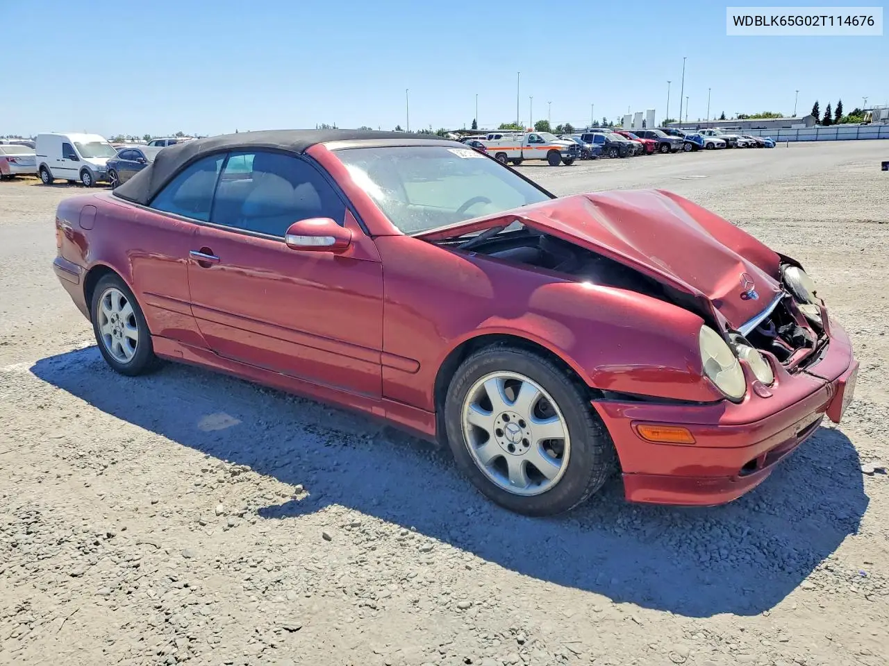 2002 Mercedes-Benz Clk 320 VIN: WDBLK65G02T114676 Lot: 58751536