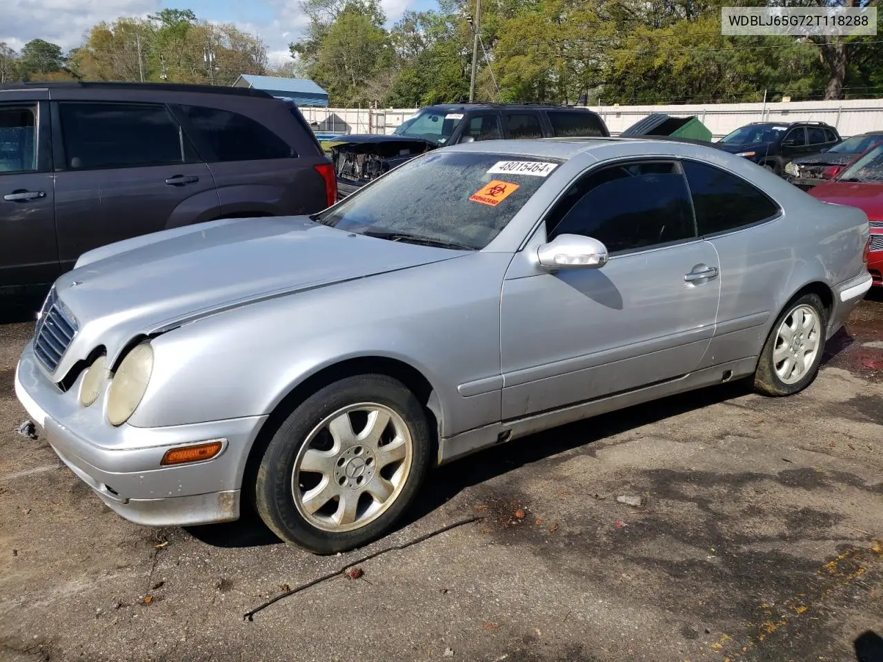 2002 Mercedes-Benz Clk 320 VIN: WDBLJ65G72T118288 Lot: 66368485