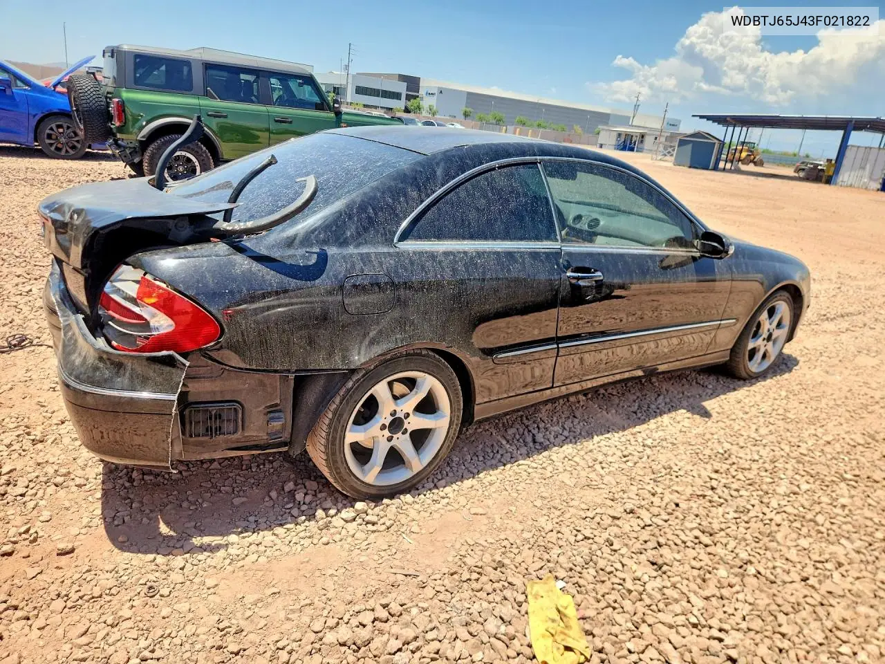 2003 Mercedes-Benz Clk 320C VIN: WDBTJ65J43F021822 Lot: 57385006