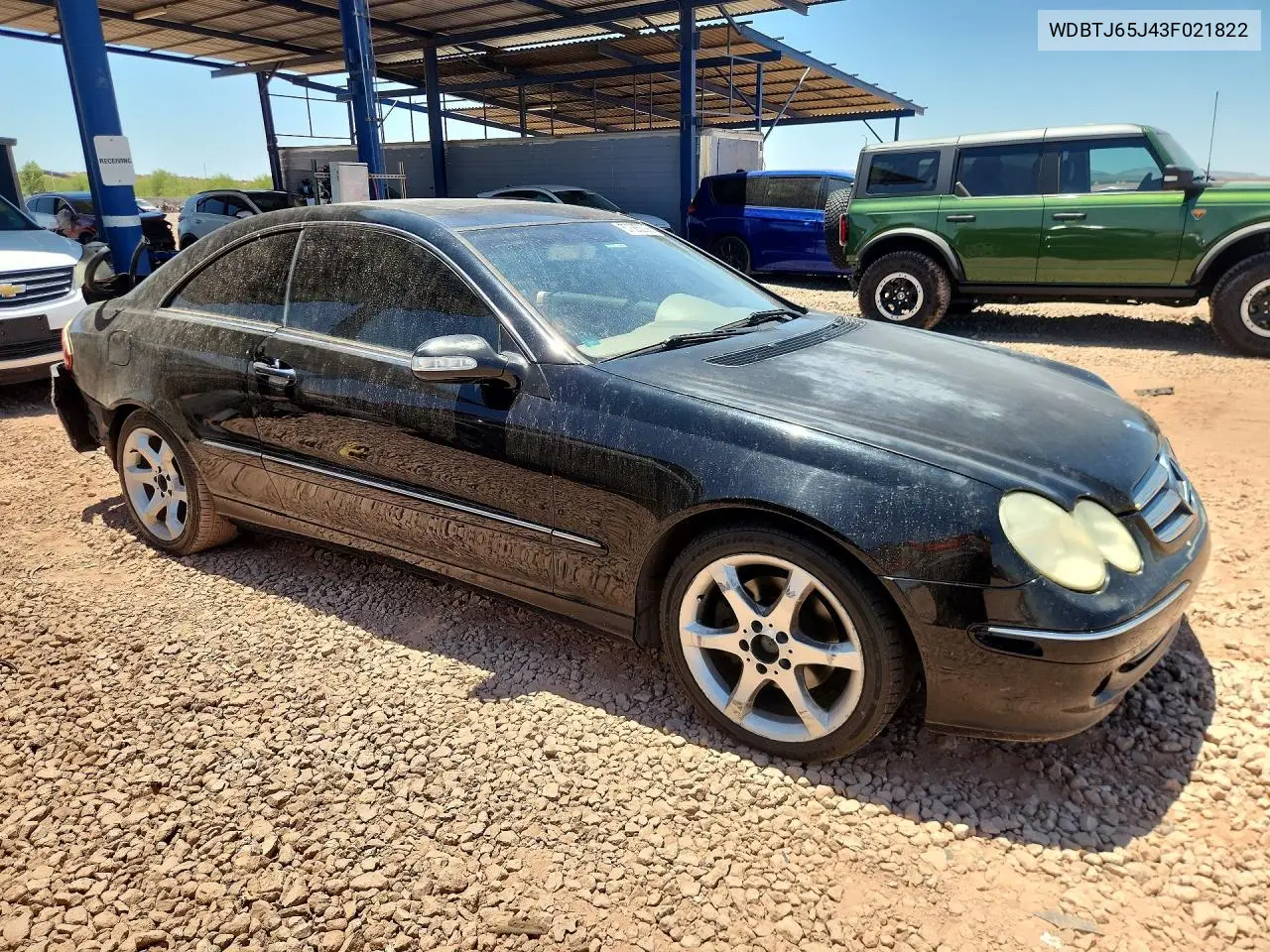 2003 Mercedes-Benz Clk 320C VIN: WDBTJ65J43F021822 Lot: 57385006