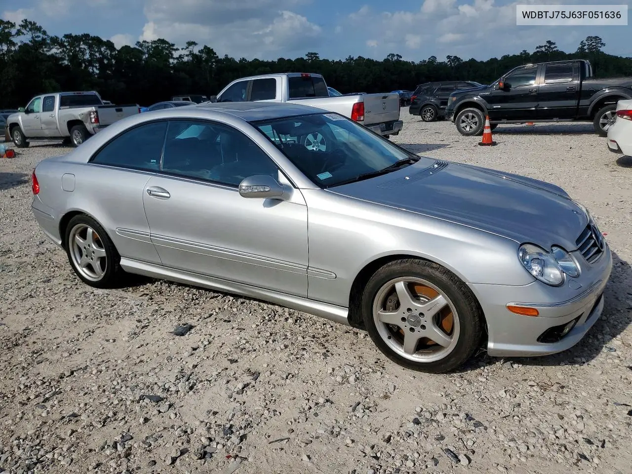 2003 Mercedes-Benz Clk 500 VIN: WDBTJ75J63F051636 Lot: 58577976