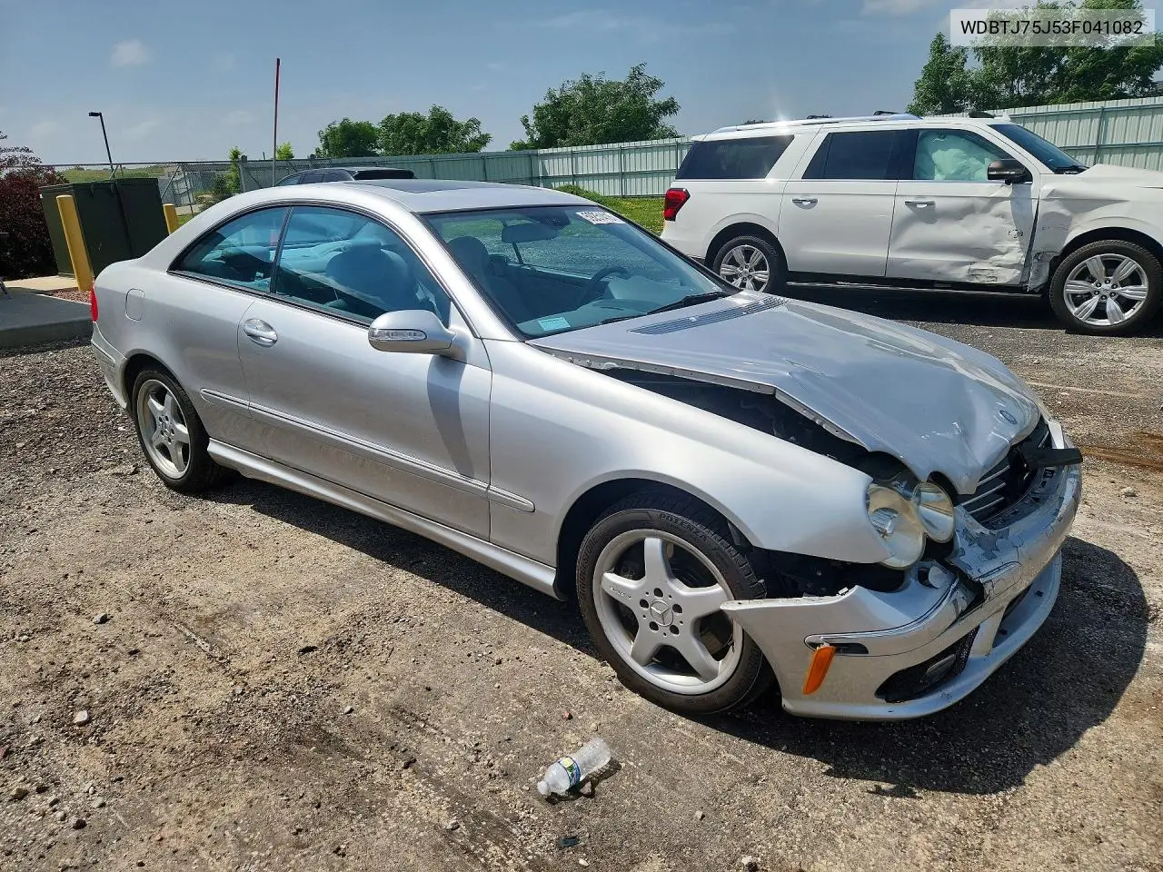 2003 Mercedes-Benz Clk 500 VIN: WDBTJ75J53F041082 Lot: 59251416