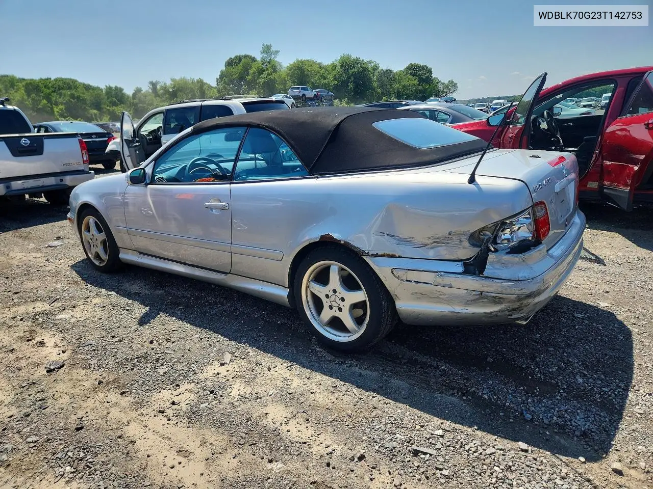 2003 Mercedes-Benz Clk 430 VIN: WDBLK70G23T142753 Lot: 59998506