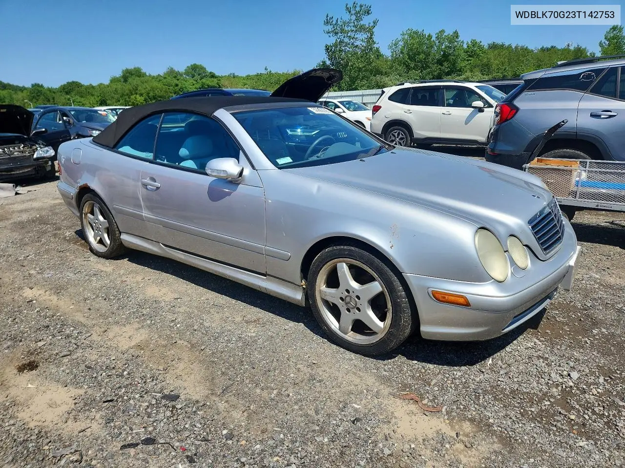 2003 Mercedes-Benz Clk 430 VIN: WDBLK70G23T142753 Lot: 59998506