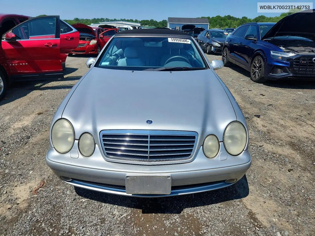 2003 Mercedes-Benz Clk 430 VIN: WDBLK70G23T142753 Lot: 59998506