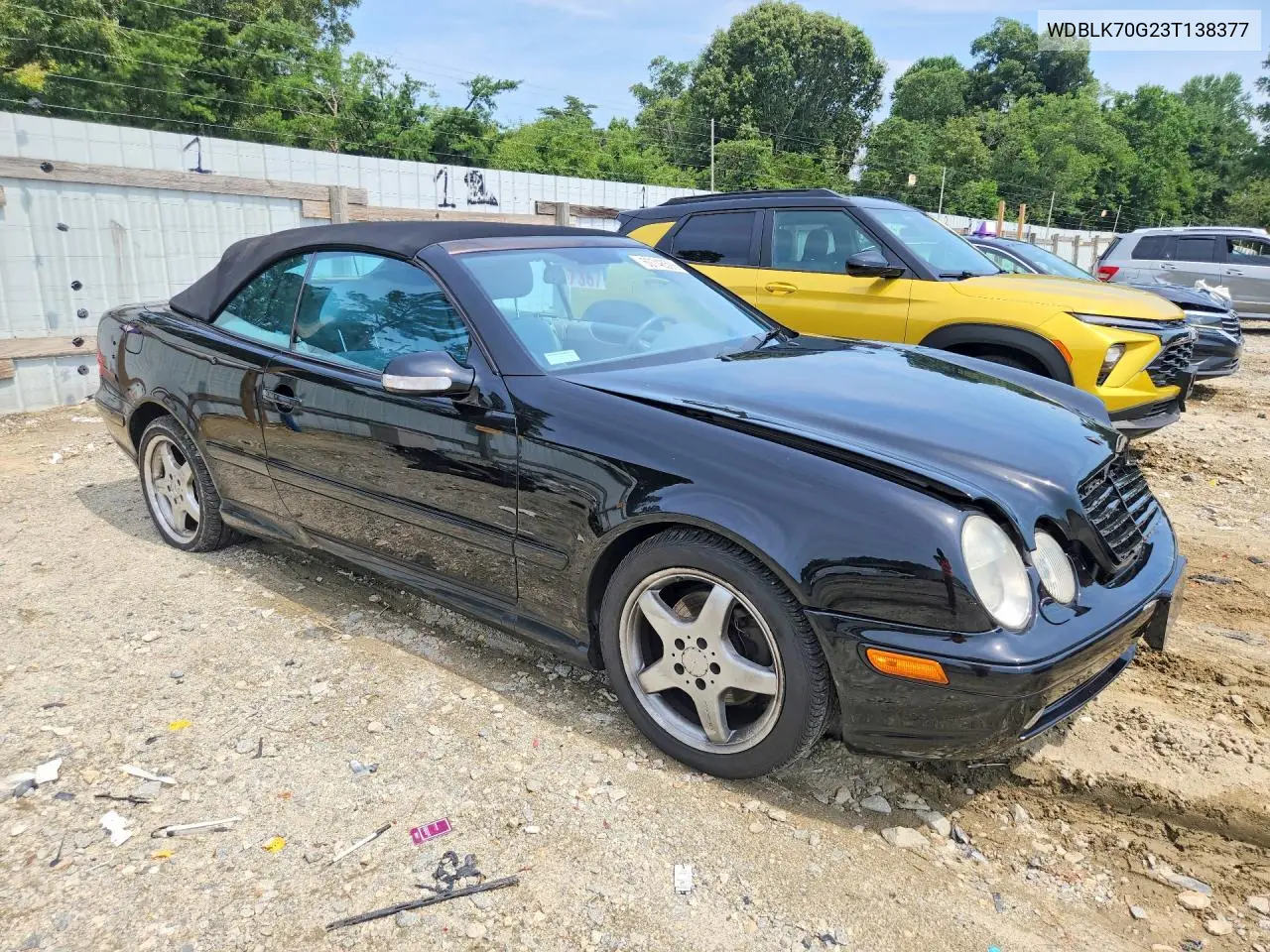 2003 Mercedes-Benz Clk 430 VIN: WDBLK70G23T138377 Lot: 60748506