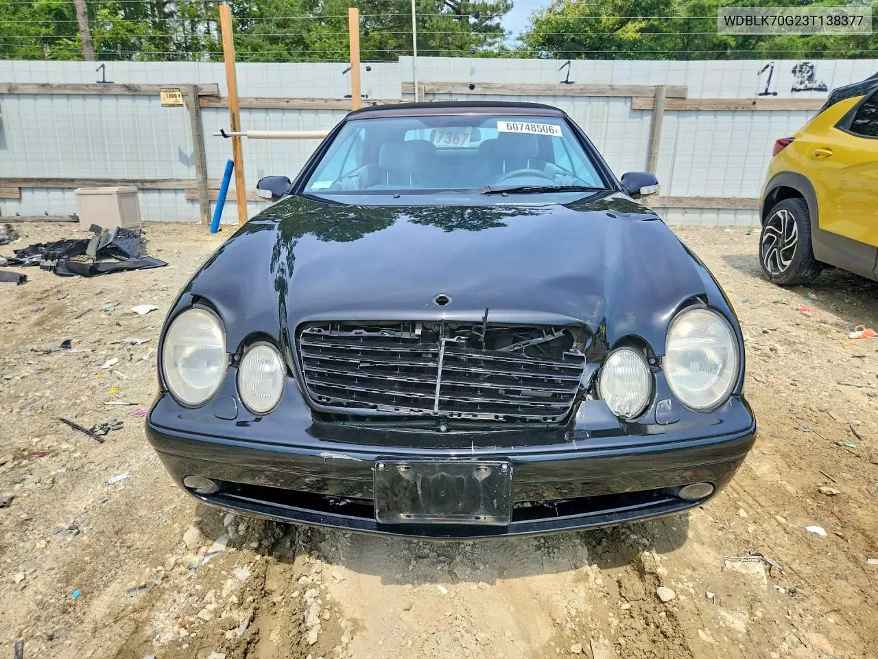 2003 Mercedes-Benz Clk 430 VIN: WDBLK70G23T138377 Lot: 60748506