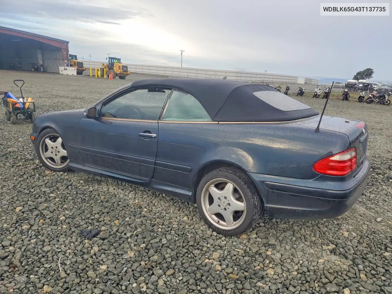 2003 Mercedes-Benz Clk 320 VIN: WDBLK65G43T137735 Lot: 78679455