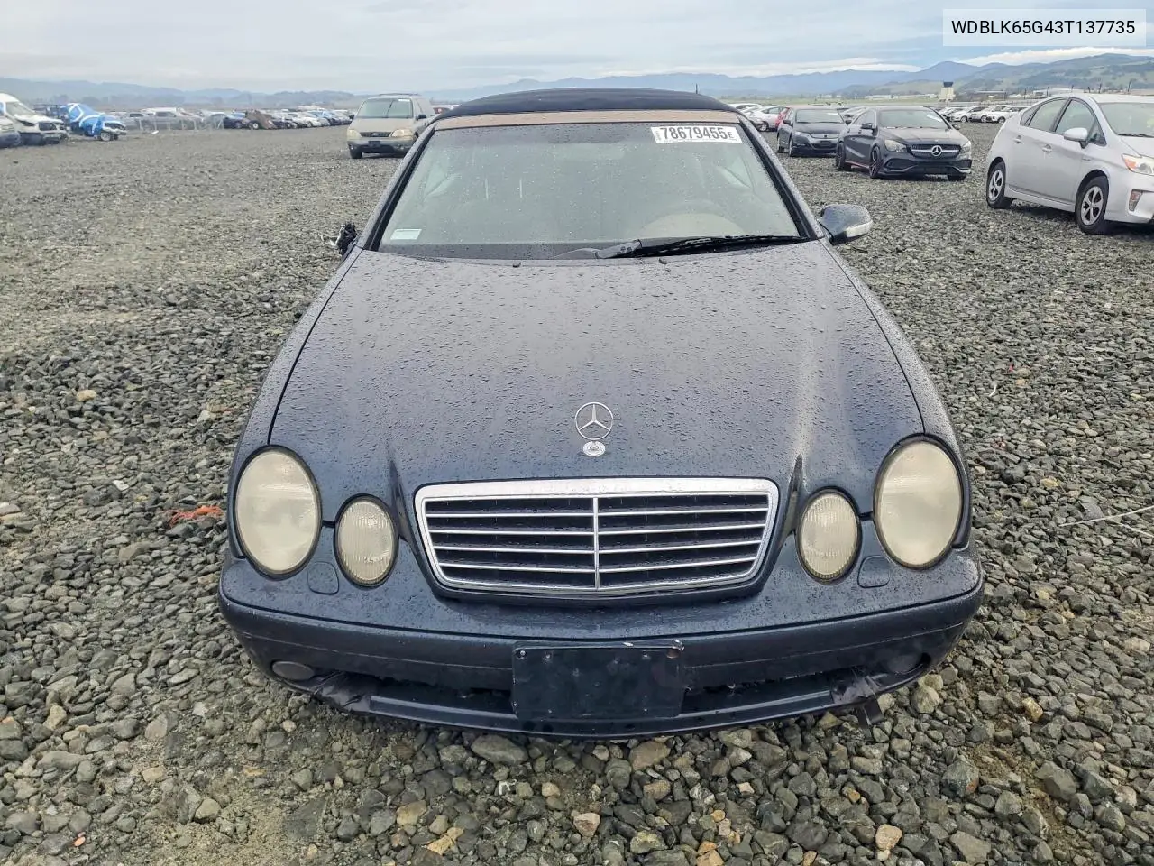 2003 Mercedes-Benz Clk 320 VIN: WDBLK65G43T137735 Lot: 78679455