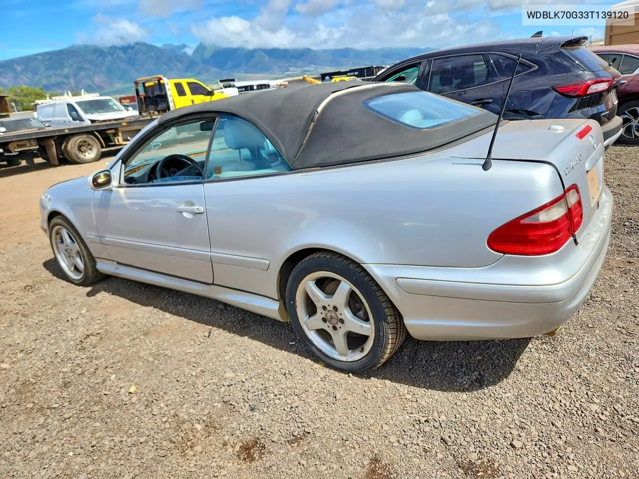 2003 Mercedes-Benz Clk 430 VIN: WDBLK70G33T139120 Lot: 85985795