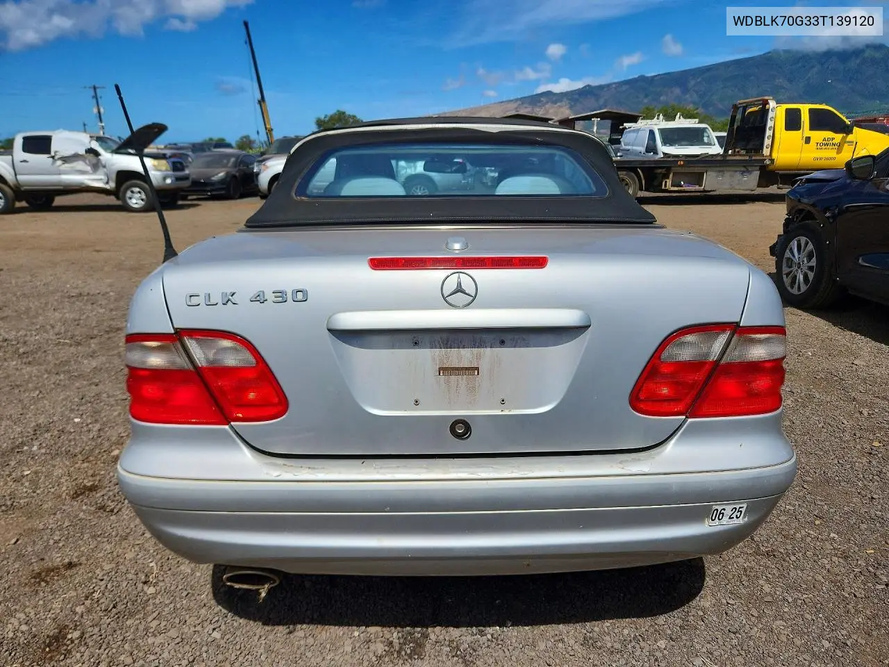 2003 Mercedes-Benz Clk 430 VIN: WDBLK70G33T139120 Lot: 85985795