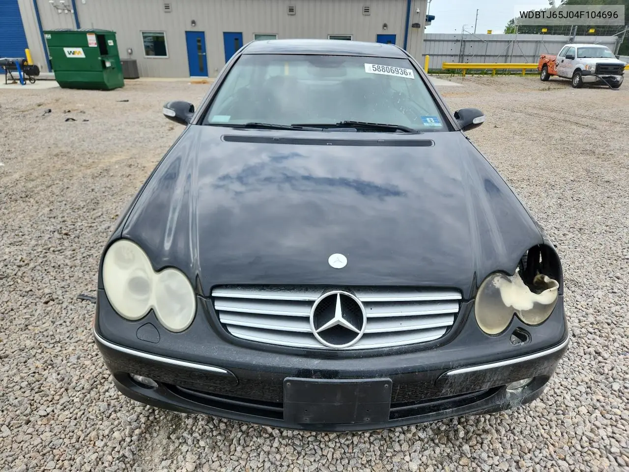 2004 Mercedes-Benz Clk 320C VIN: WDBTJ65J04F104696 Lot: 58806936
