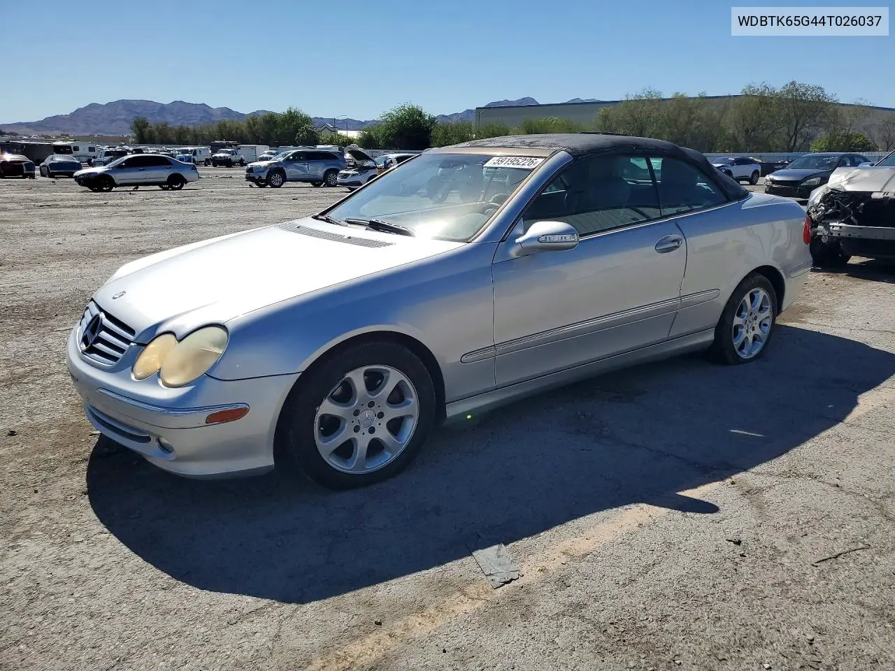 2004 Mercedes-Benz Clk 320 VIN: WDBTK65G44T026037 Lot: 59195226