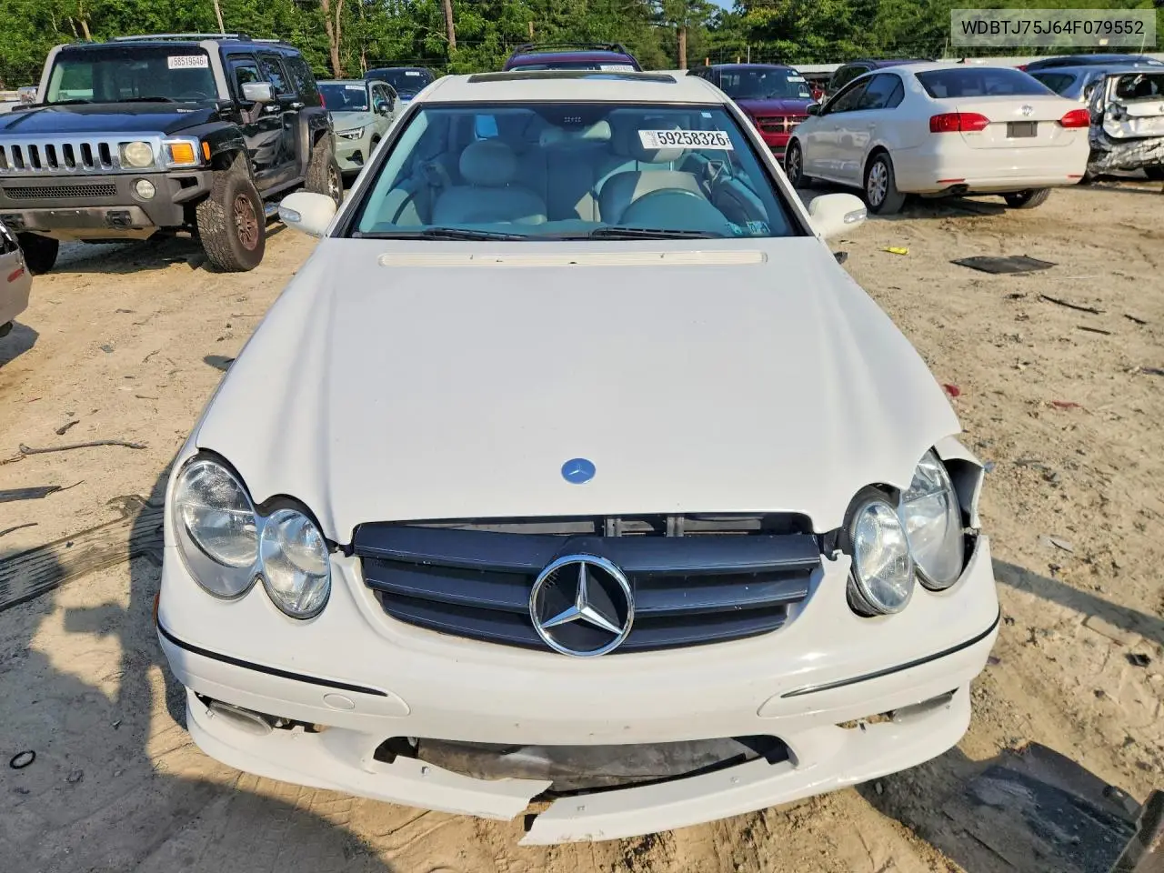 2004 Mercedes-Benz Clk 500 VIN: WDBTJ75J64F079552 Lot: 59258326