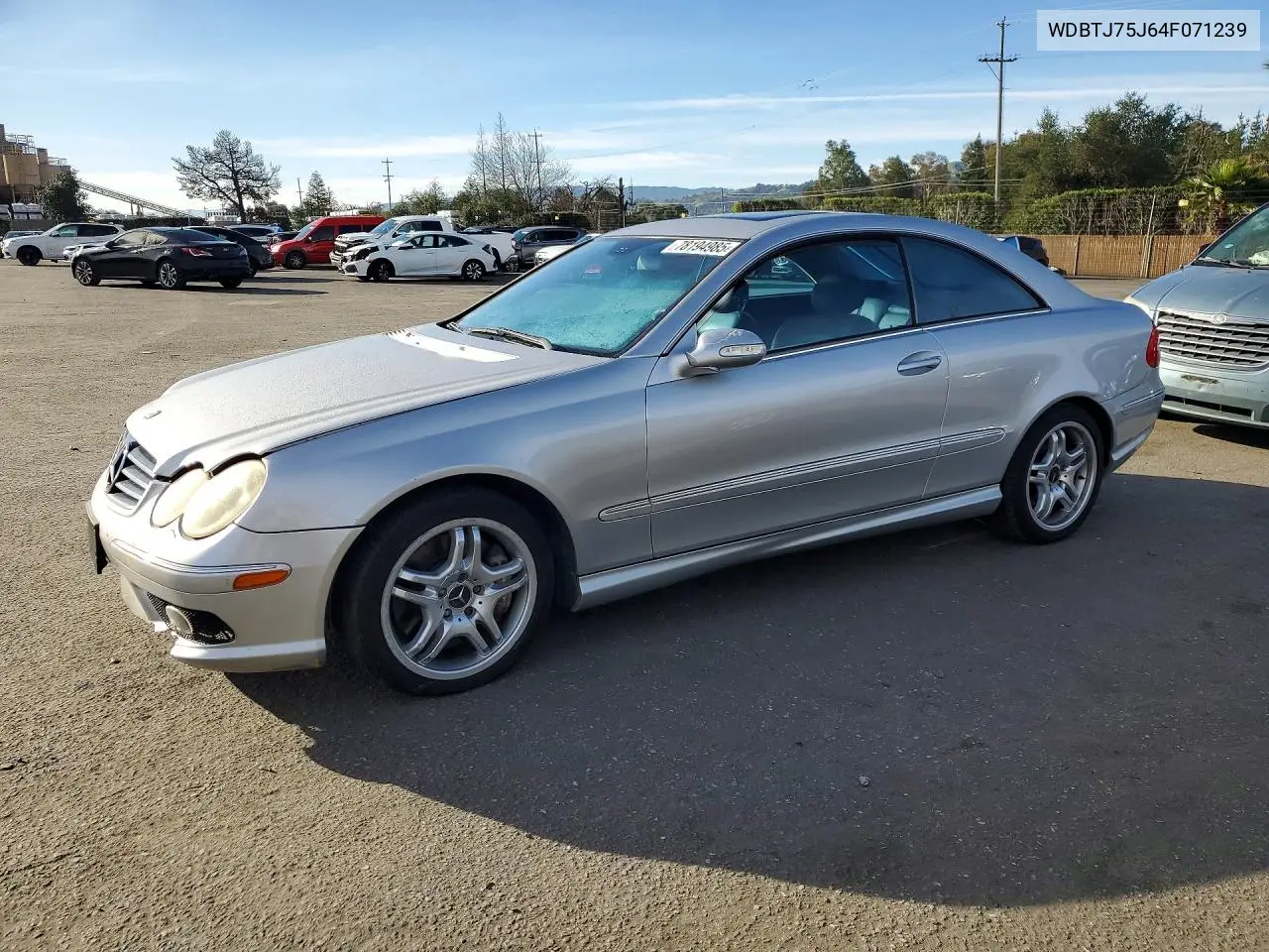 2004 Mercedes-Benz Clk 500 VIN: WDBTJ75J64F071239 Lot: 78194985