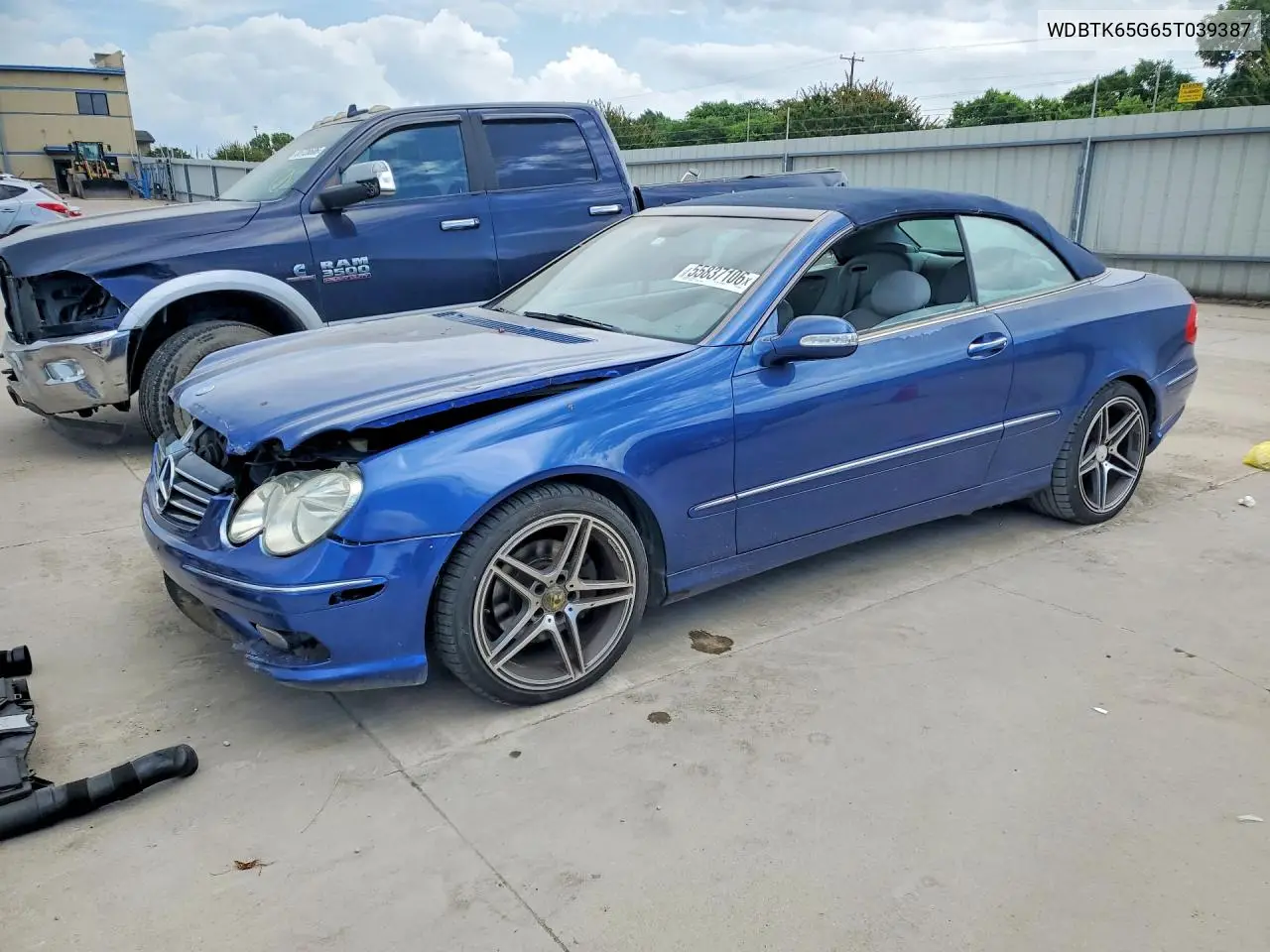 2005 Mercedes-Benz Clk 320 VIN: WDBTK65G65T039387 Lot: 55837106