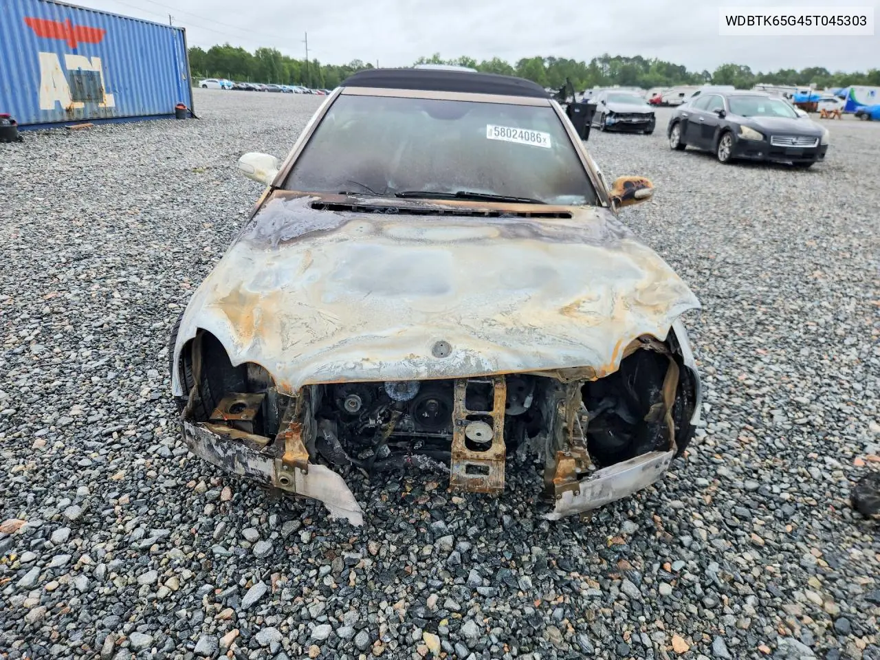 2005 Mercedes-Benz Clk 320 VIN: WDBTK65G45T045303 Lot: 58024086