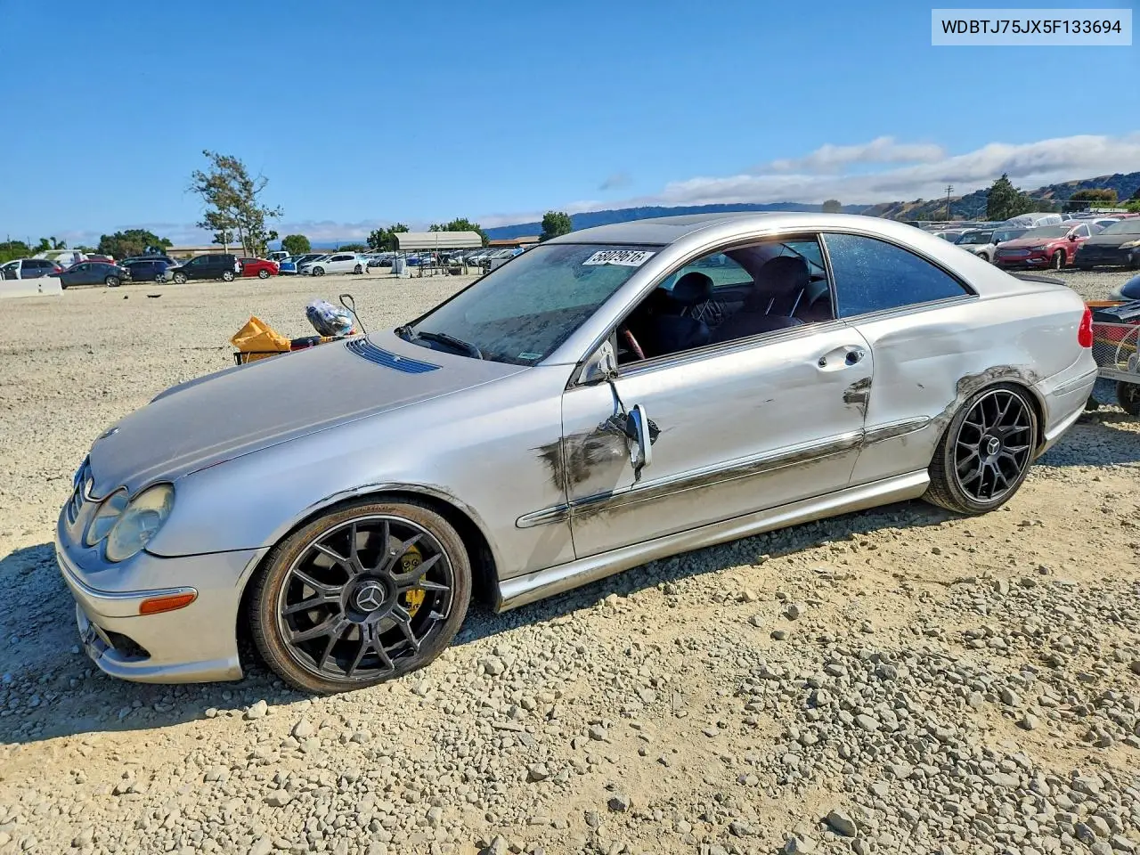 2005 Mercedes-Benz Clk 500 VIN: WDBTJ75JX5F133694 Lot: 58029616