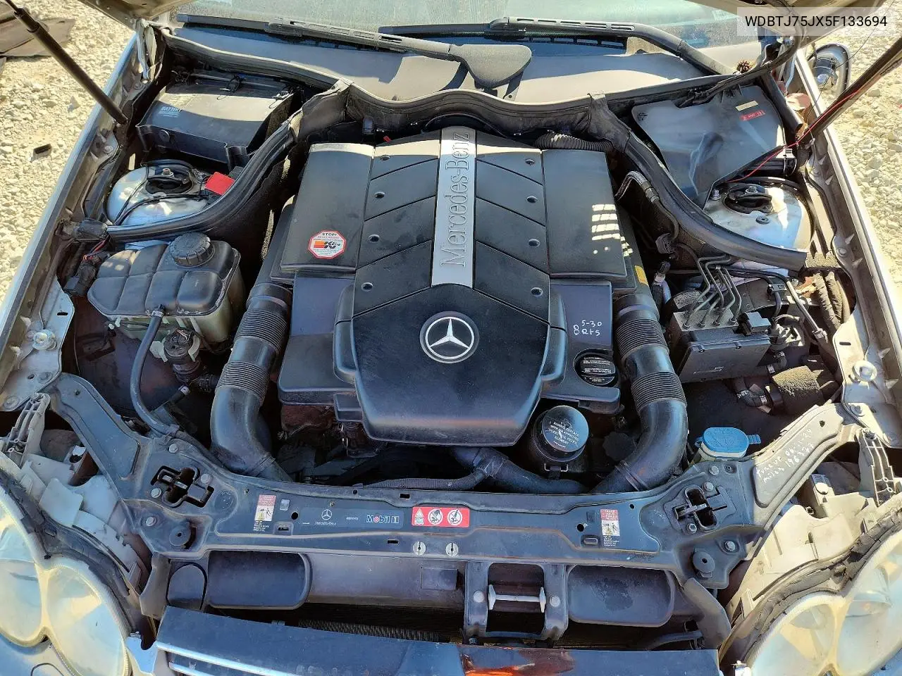 2005 Mercedes-Benz Clk 500 VIN: WDBTJ75JX5F133694 Lot: 58029616