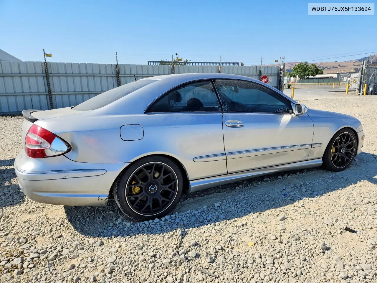 2005 Mercedes-Benz Clk 500 VIN: WDBTJ75JX5F133694 Lot: 58029616