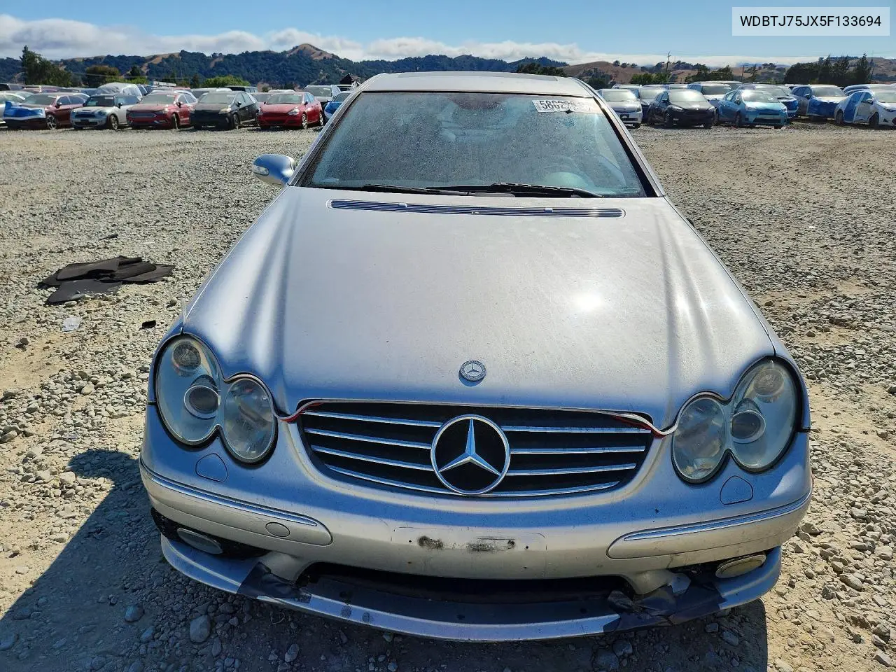2005 Mercedes-Benz Clk 500 VIN: WDBTJ75JX5F133694 Lot: 58029616