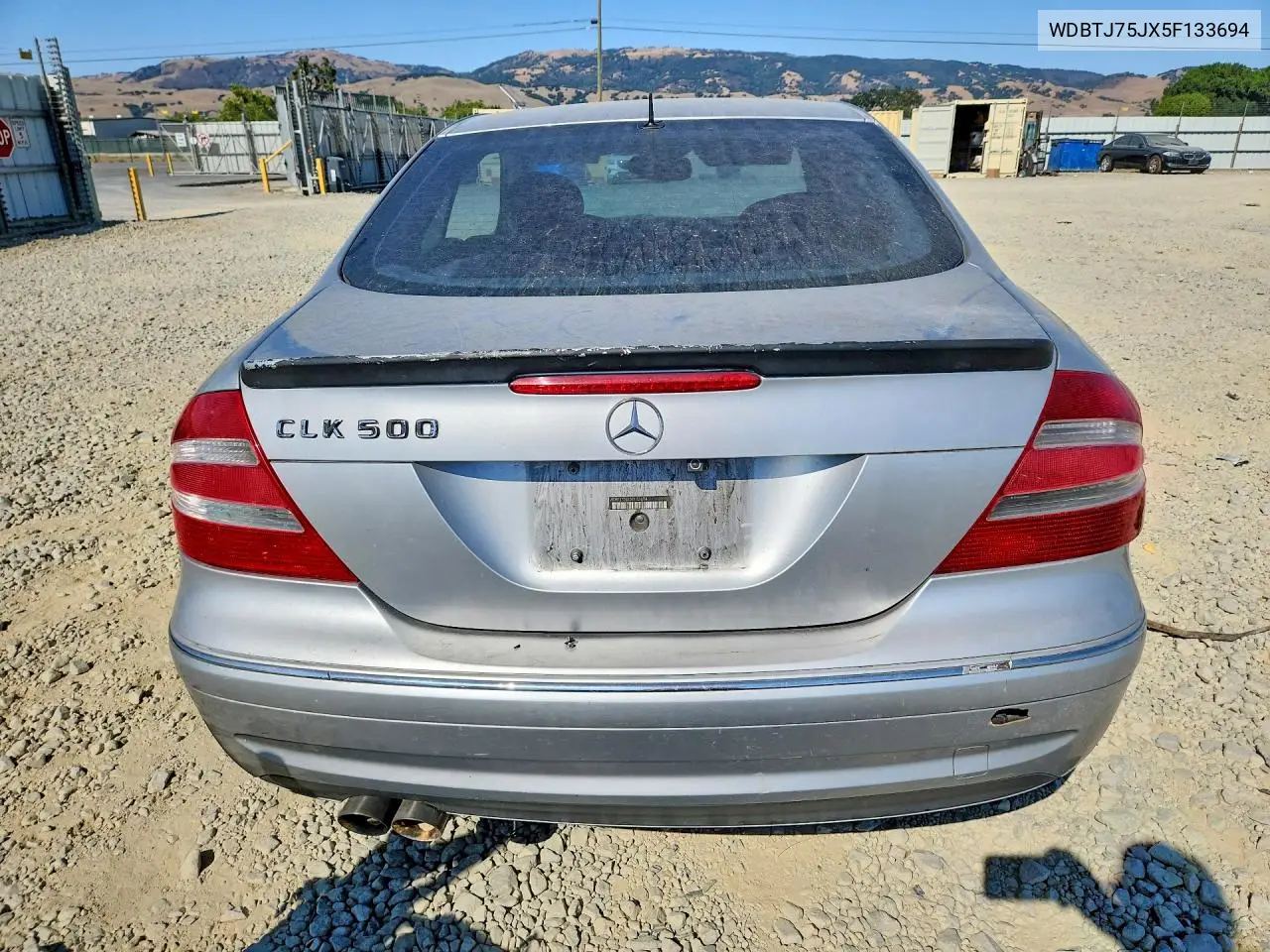 2005 Mercedes-Benz Clk 500 VIN: WDBTJ75JX5F133694 Lot: 58029616
