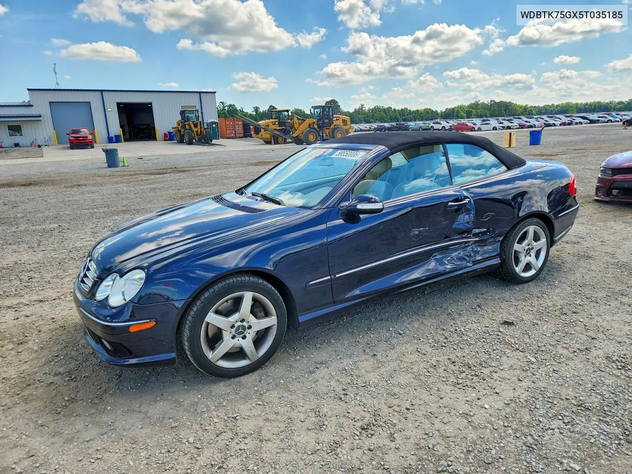 2005 Mercedes-Benz Clk 500 VIN: WDBTK75GX5T035185 Lot: 58550006