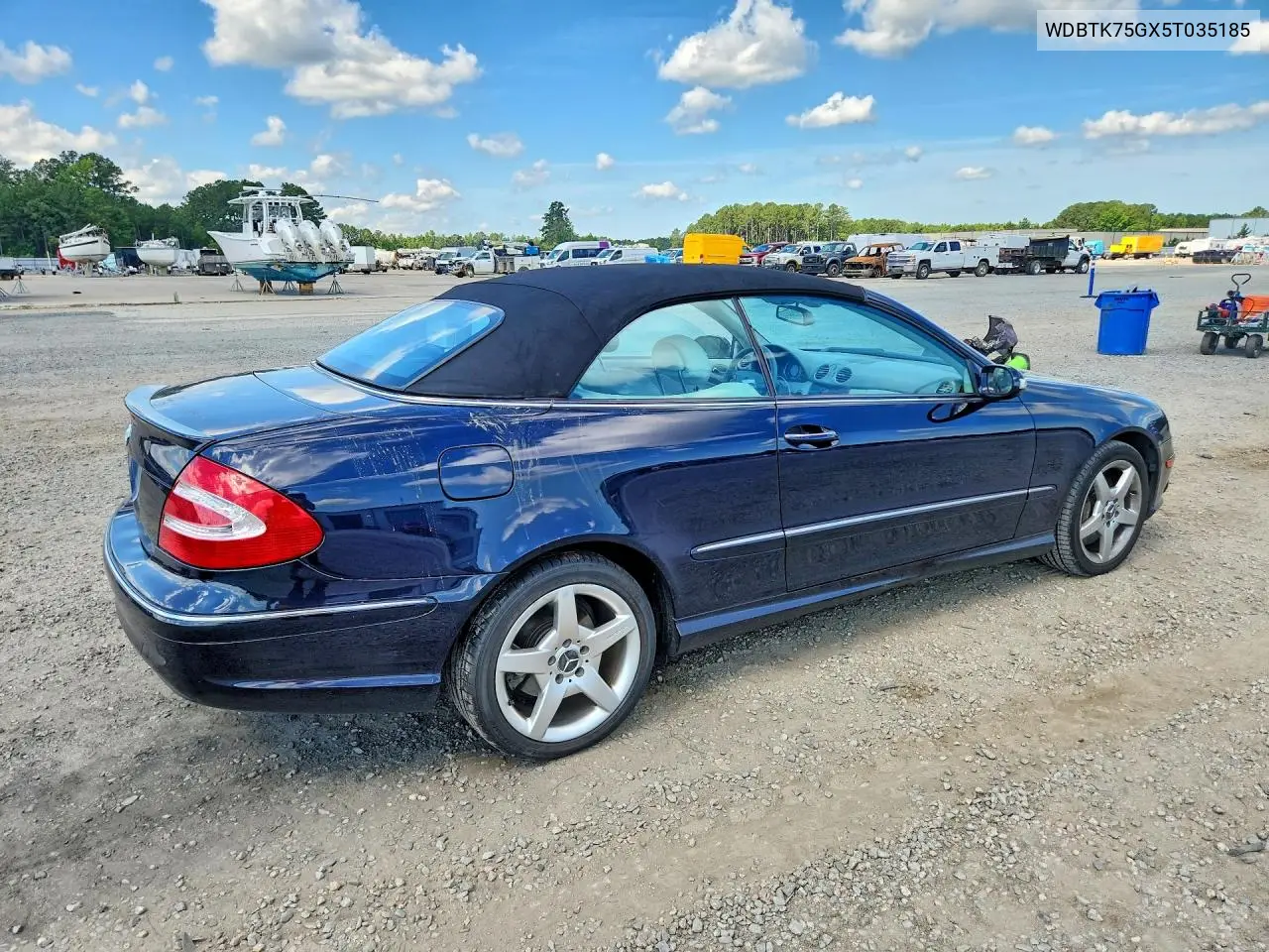2005 Mercedes-Benz Clk 500 VIN: WDBTK75GX5T035185 Lot: 58550006