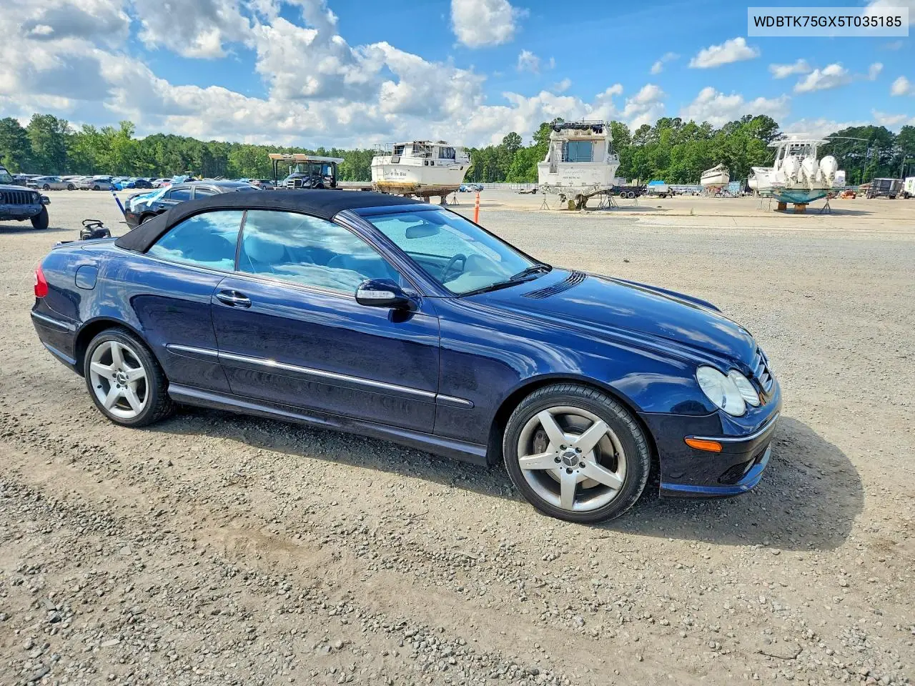 2005 Mercedes-Benz Clk 500 VIN: WDBTK75GX5T035185 Lot: 58550006