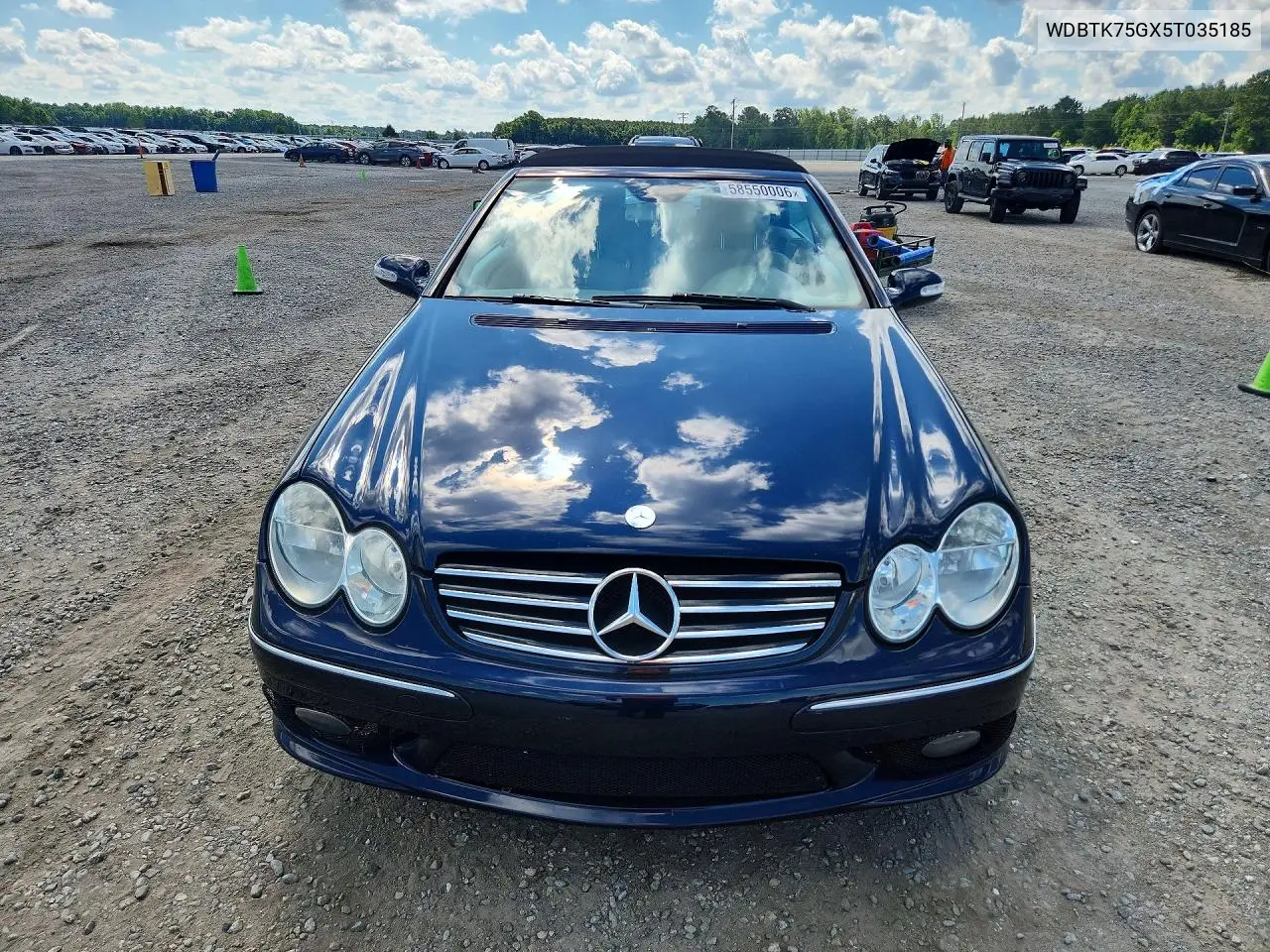 2005 Mercedes-Benz Clk 500 VIN: WDBTK75GX5T035185 Lot: 58550006