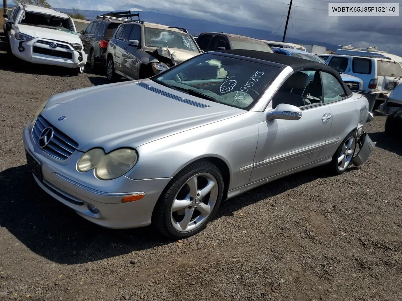 2005 Mercedes Benz Clk VIN: WDBTK65J85F152140 Lot: 85545895