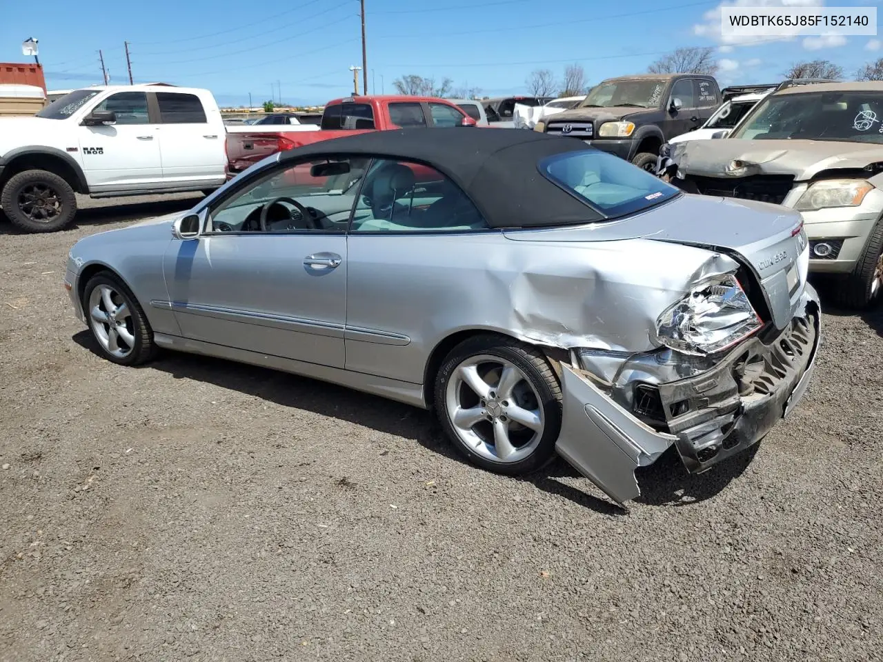 2005 Mercedes Benz Clk VIN: WDBTK65J85F152140 Lot: 85545895