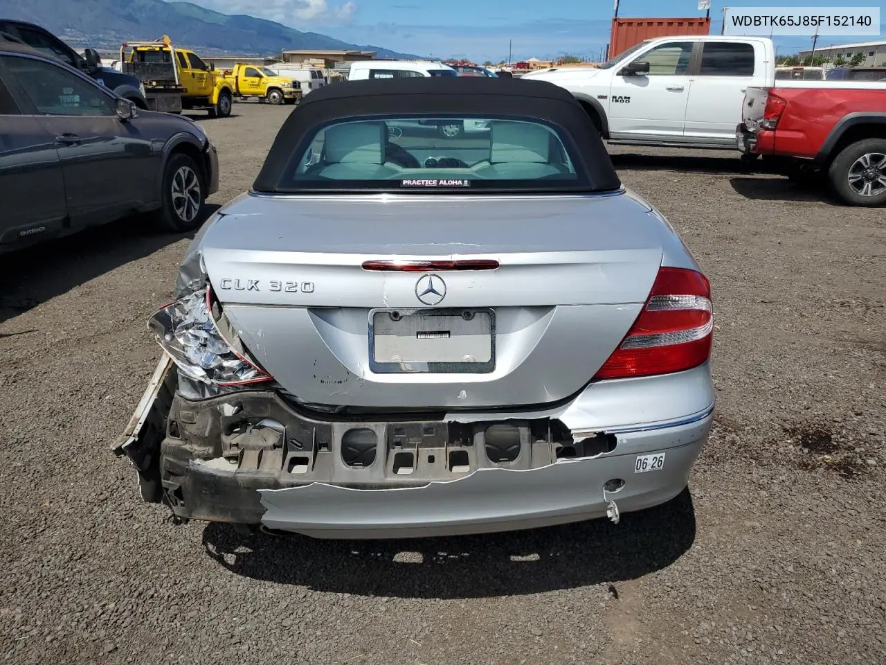 2005 Mercedes Benz Clk VIN: WDBTK65J85F152140 Lot: 85545895