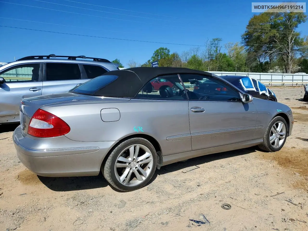 2006 Mercedes-Benz Clk 350 VIN: WDBTK56H96F191214 Lot: 48577956