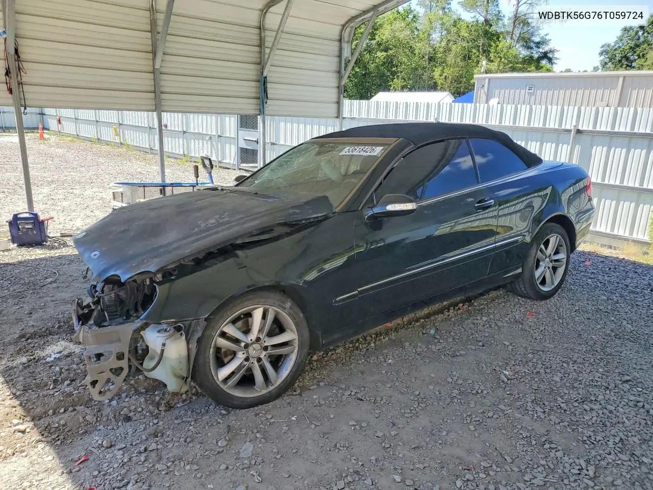 2006 Mercedes-Benz Clk 350 VIN: WDBTK56G76T059724 Lot: 53618426