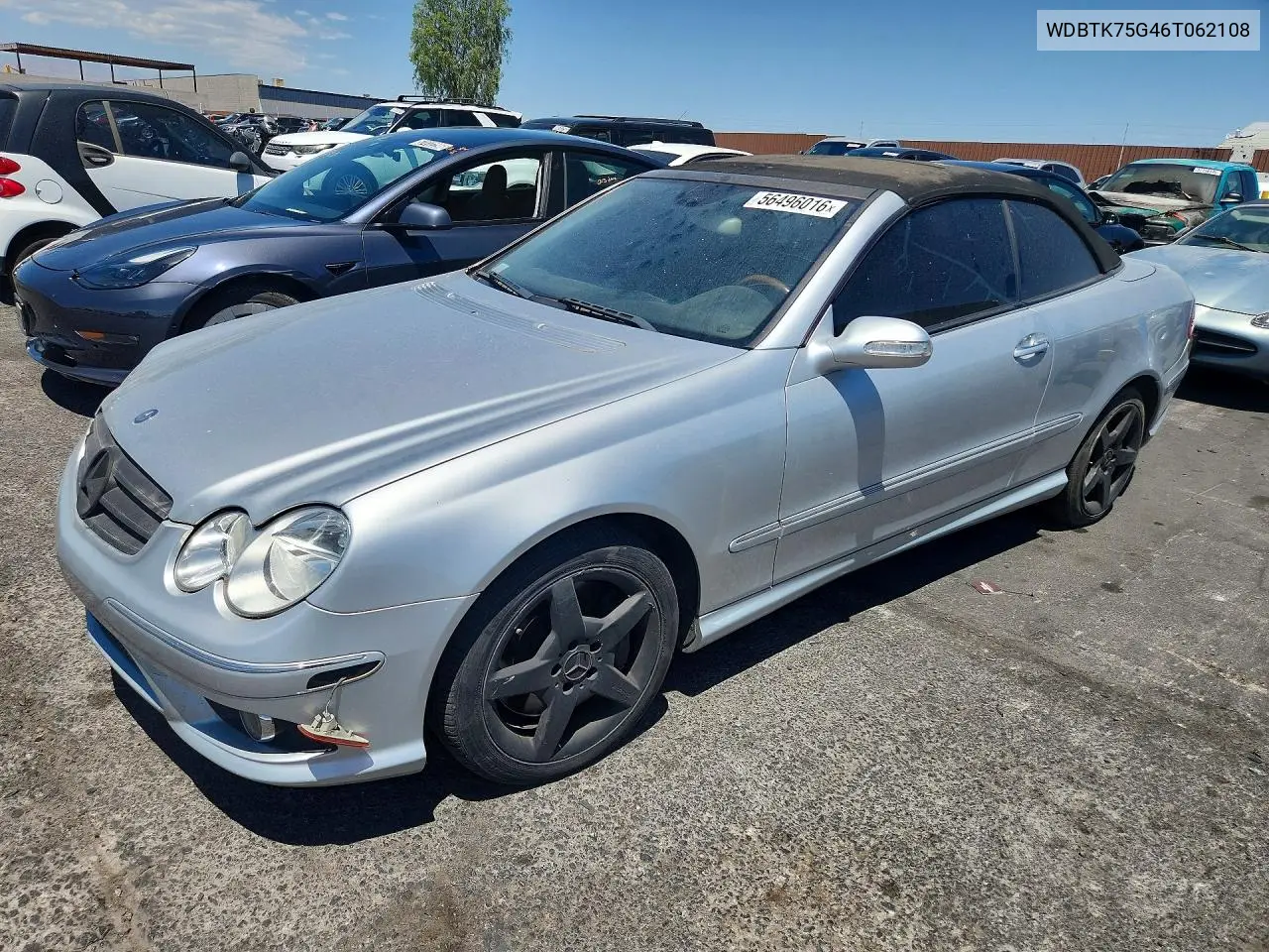 2006 Mercedes-Benz Clk 500 VIN: WDBTK75G46T062108 Lot: 56496016
