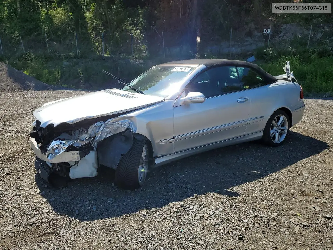 2006 Mercedes-Benz Clk 350 VIN: WDBTK56F66T074318 Lot: 57159116