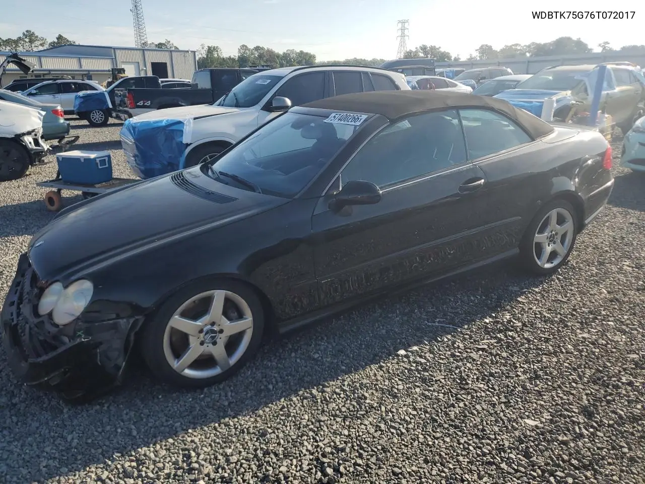 2006 Mercedes-Benz Clk 500 VIN: WDBTK75G76T072017 Lot: 57400266