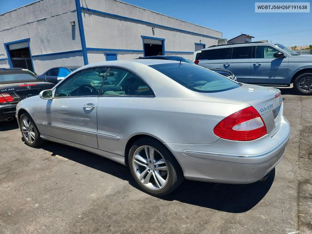 2006 Mercedes-Benz Clk 350 VIN: WDBTJ56H26F191638 Lot: 58213786