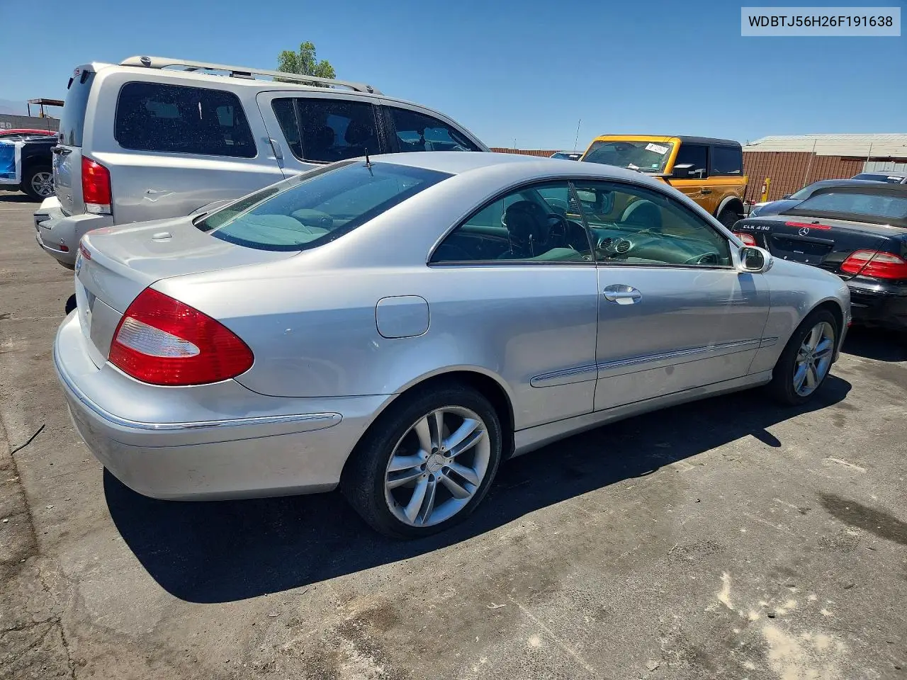 2006 Mercedes-Benz Clk 350 VIN: WDBTJ56H26F191638 Lot: 58213786