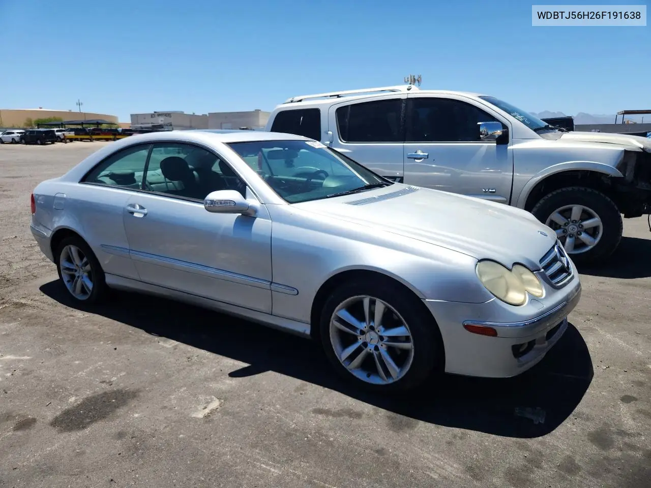 2006 Mercedes-Benz Clk 350 VIN: WDBTJ56H26F191638 Lot: 58213786