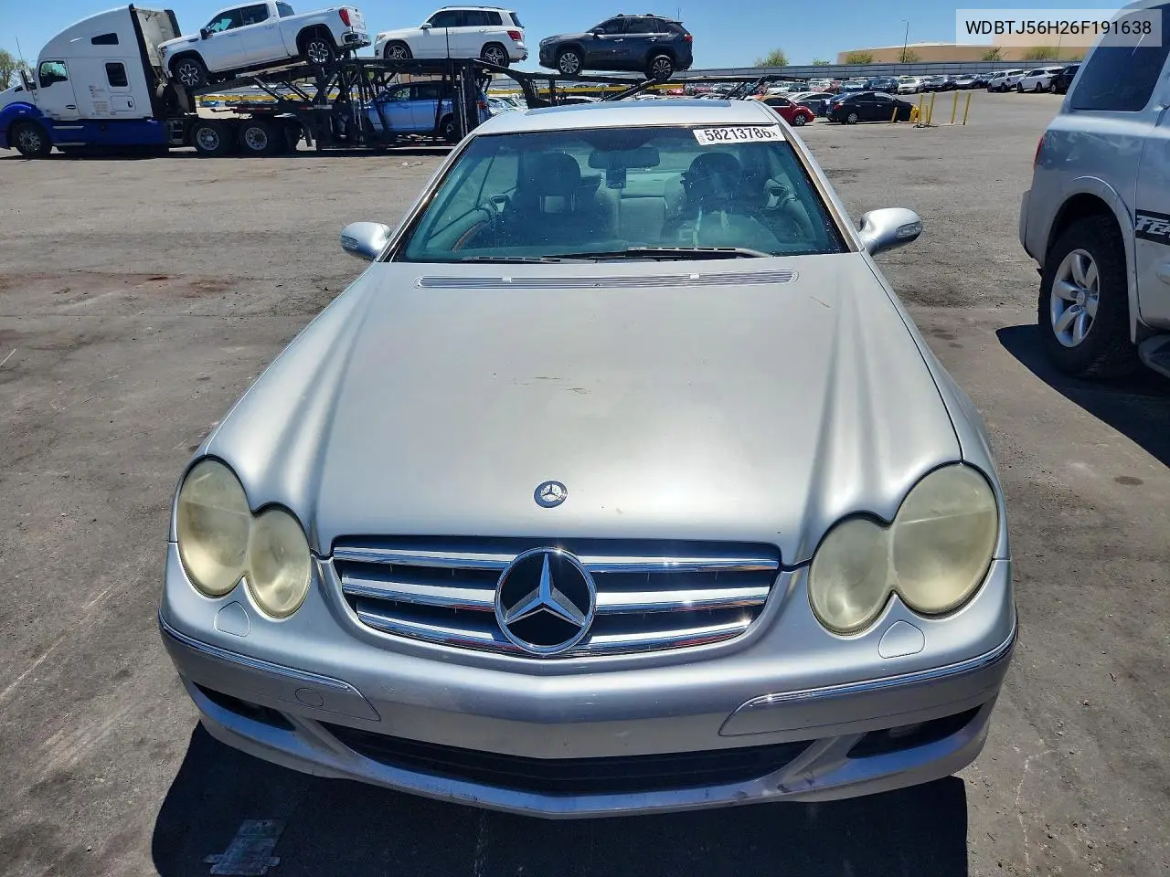 2006 Mercedes-Benz Clk 350 VIN: WDBTJ56H26F191638 Lot: 58213786