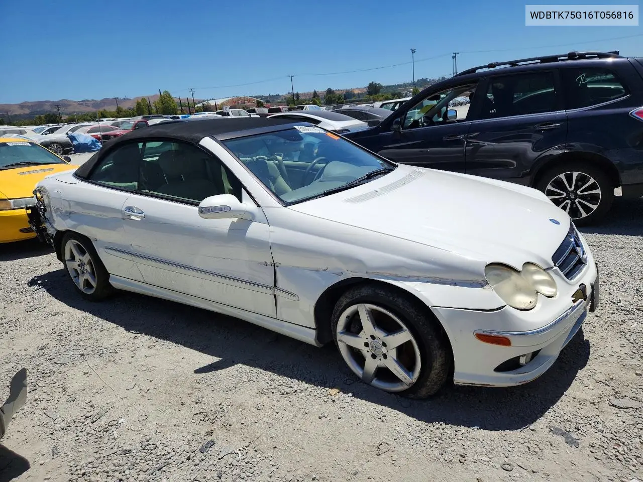 2006 Mercedes-Benz Clk 500 VIN: WDBTK75G16T056816 Lot: 58961776