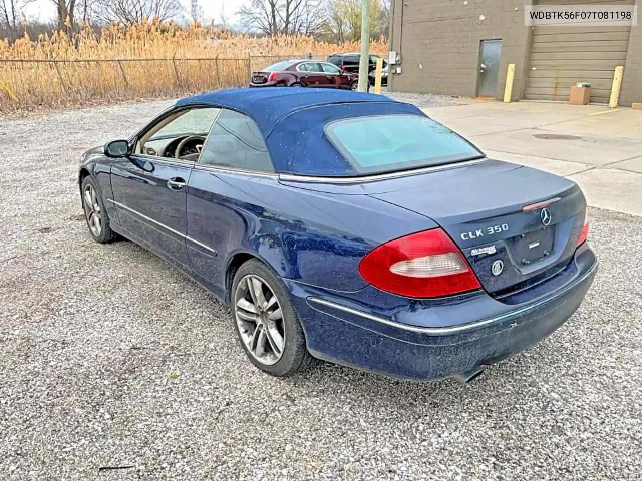 2007 Mercedes-Benz Clk 350 VIN: WDBTK56F07T081198 Lot: 55814366