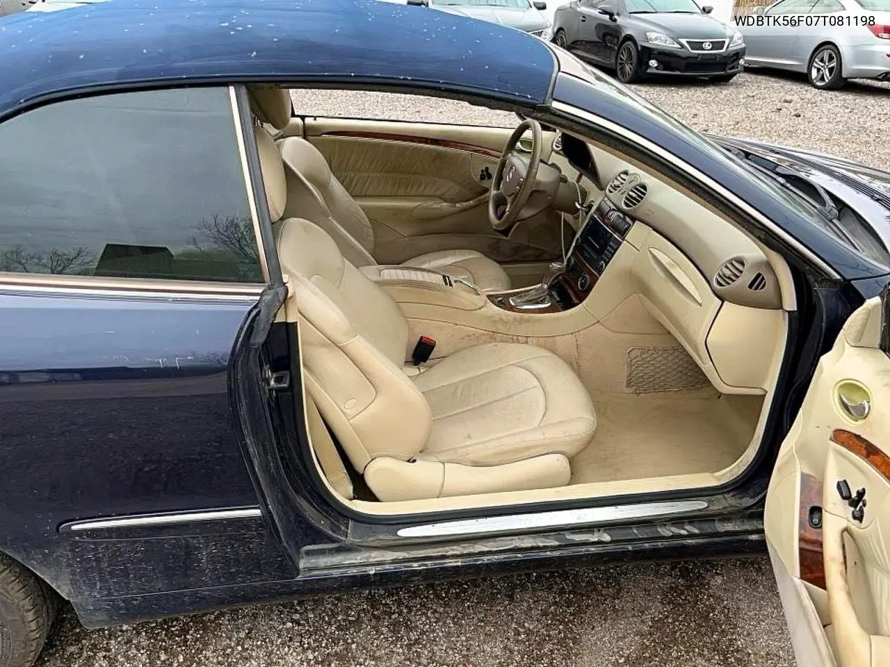 2007 Mercedes-Benz Clk 350 VIN: WDBTK56F07T081198 Lot: 55814366